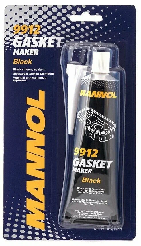 9912 Герметик силиконовый черный (-40С- +230С) Silicon-Gasket Black 85гр MANNOL