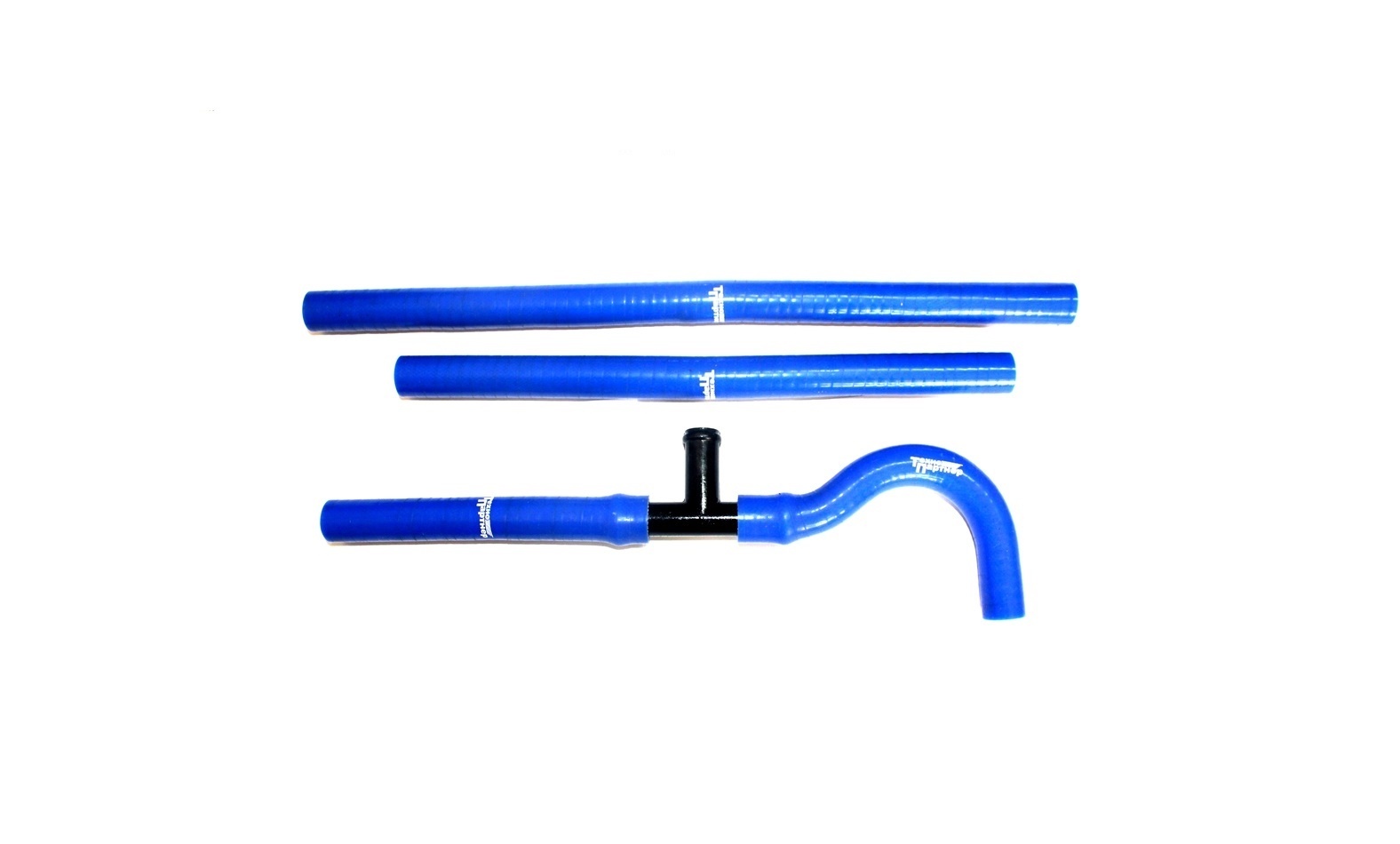 Комплект патрубков отопителя с тройником (синий силикон) (4шт) Ваз 2112 A-SPORT