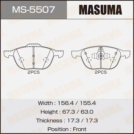 Колодка тормозная передняя Ford "2 3 c-max/foceus/kuga MASUMA Япония