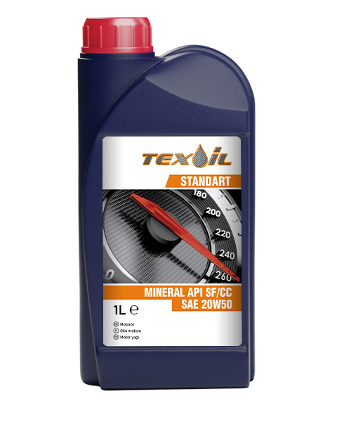 Масло моторное минеральное Texoil Standart SAE 20W-50 API SF/CC (1л) (12шт)