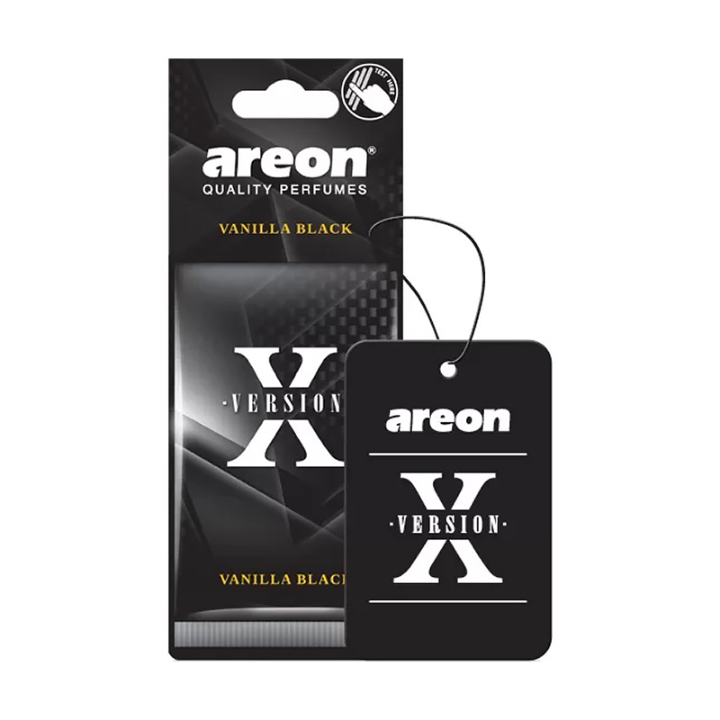 Ароматизатор картоный (Vanilla black X) черный Areon