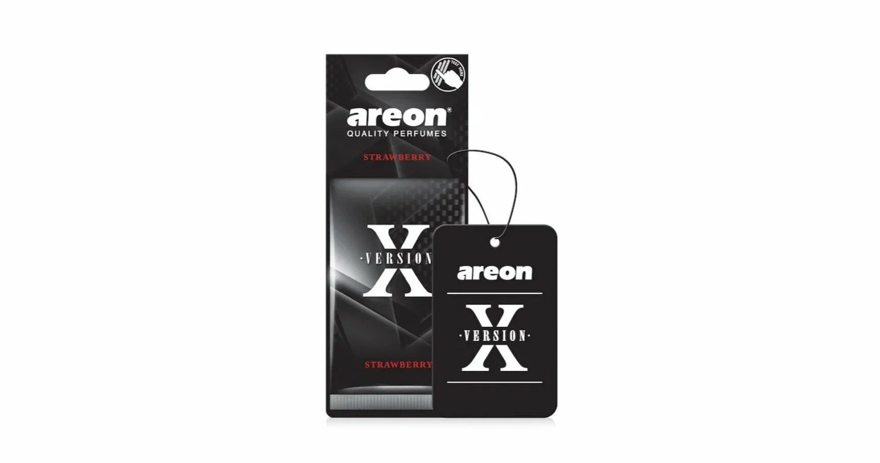Ароматизатор картоный (Strawberry X) черный Areon